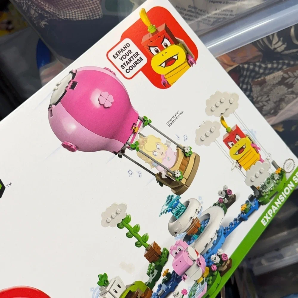 LEGO Super Mario Peach's Garden Balloon Ride Expansion Set 71419 with Pom Pom,